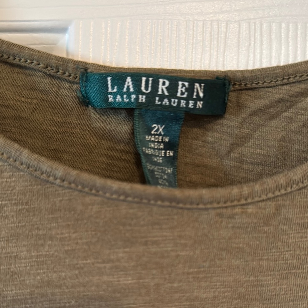 Ralph Lauren Olive Sleeveless Top - Picture 2 of 5